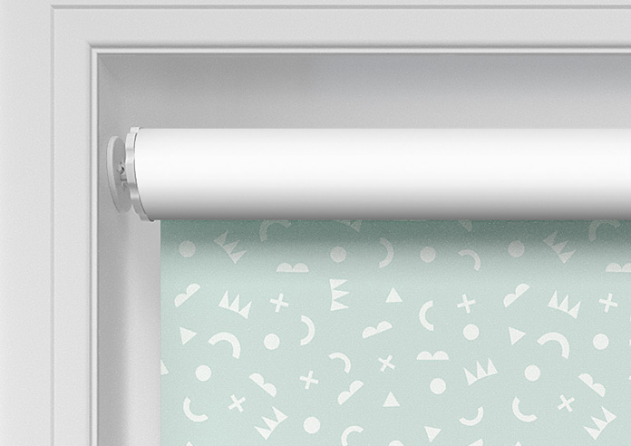 Eighties Shapes, Aqua - Twist&Fit Roller Blind - Image 10